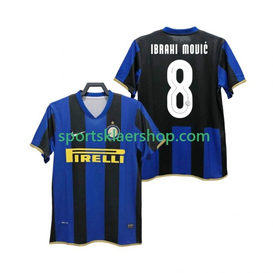 Inter Milan drakt Ibrahimovic 8 Champions League 2009 Retro Hjemmetrøye Kort erm 2008 , Herre