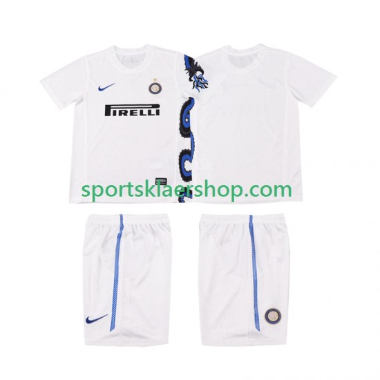 Inter Milan drakt Retro Bortetrøye Kort erm 2010 2011 , Barnesett