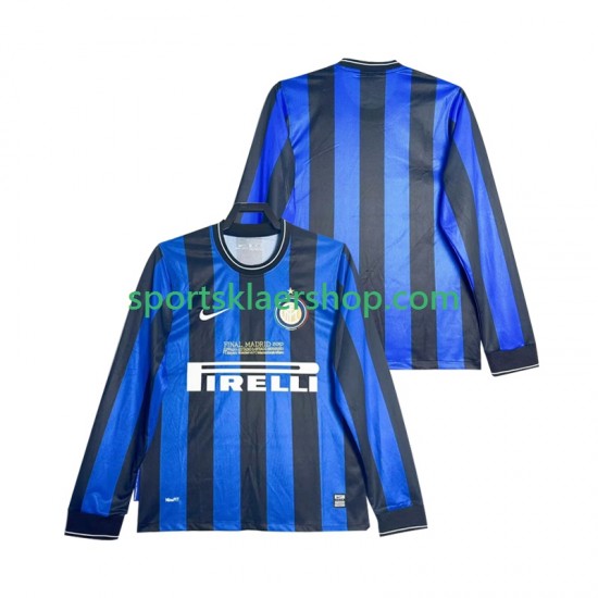 Inter Milan drakt 2009 Retro Hjemmetrøye Lang erm 2010 , Herre