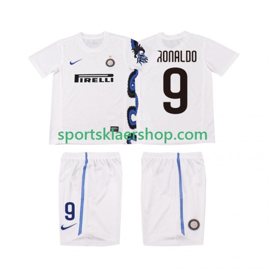Inter Milan drakt Ronaldo 9 Retro Bortetrøye Kort erm 2010 2011 , Barnesett