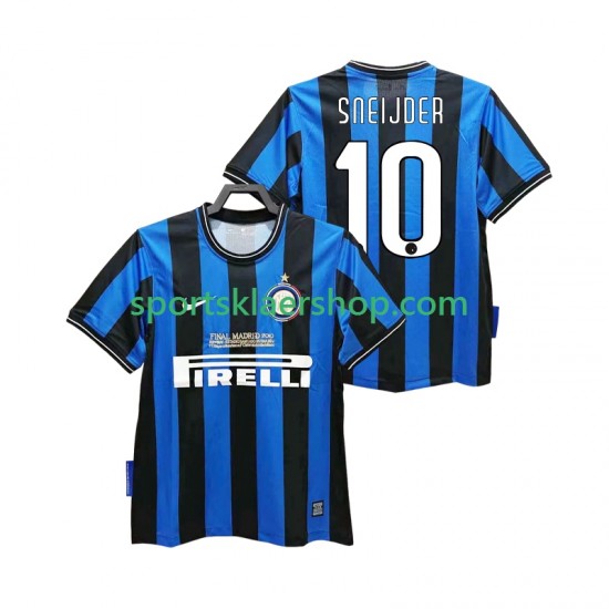 Inter Milan drakt SNEIJDER 10 2009 Retro Hjemmetrøye Kort erm 2010 , Herre