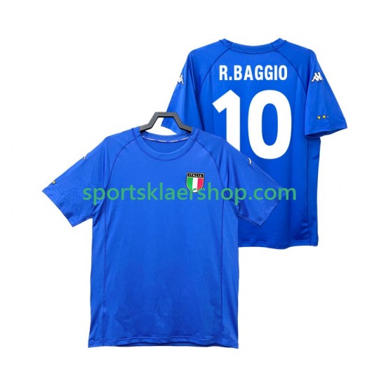 Italia drakt Roberto Baggio 10 2000 Retro Hjemmetrøye Kort erm , Herre