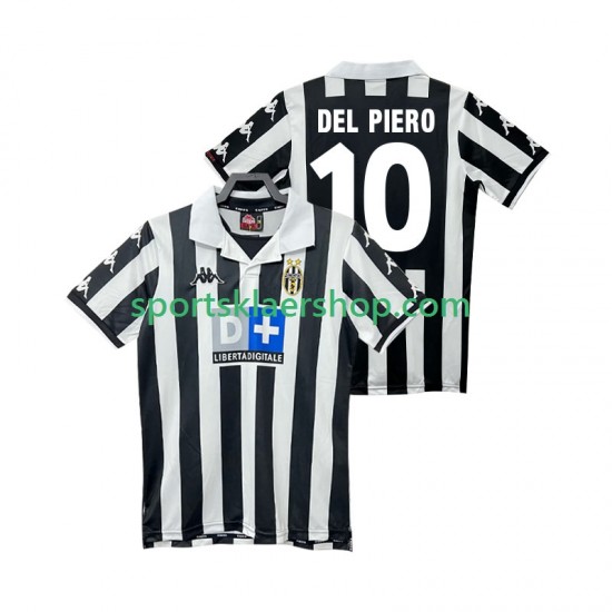 Juventus drakt DEL PIERO 10 2000 Retro Hjemmetrøye Kort erm 1999 , Herre