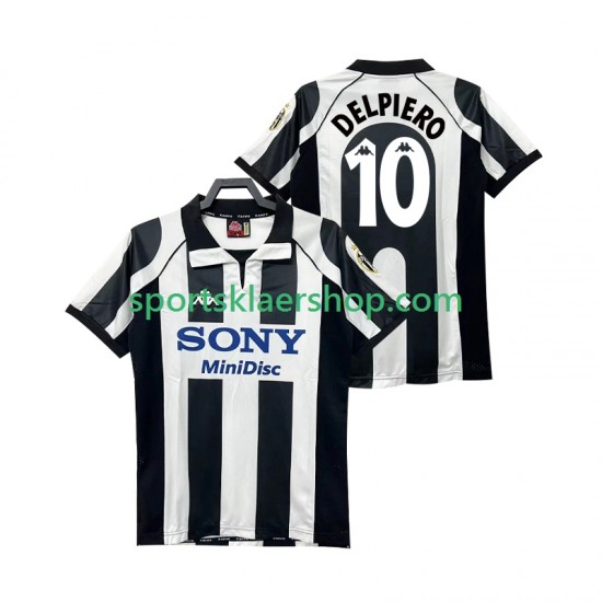 Juventus drakt DEL PIERO 10 1997 1998 Retro Hjemmetrøye Kort erm , Herre