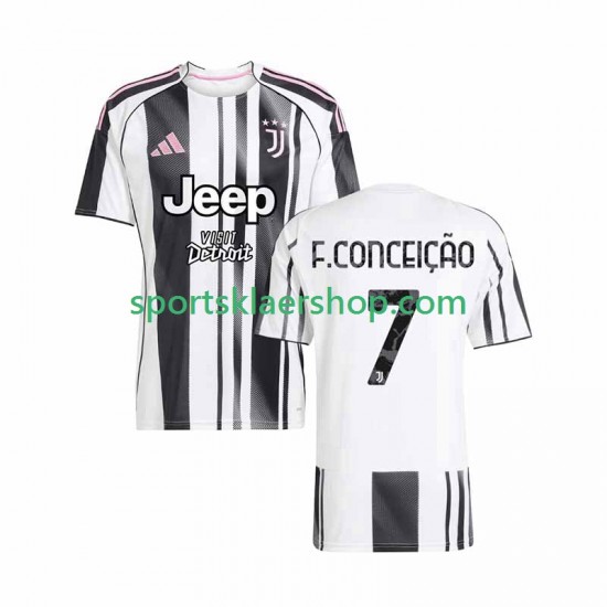 Juventus drakt Francisco Conceicao 7 Hjemmetrøye Kort erm 2025-2026 , Herre