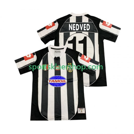 Juventus drakt NEDVED 11 2002 2003 Retro Hjemmetrøye Kort erm , Herre