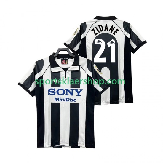 Juventus drakt ZIDANE 21 1997 1998 Retro Hjemmetrøye Kort erm , Herre