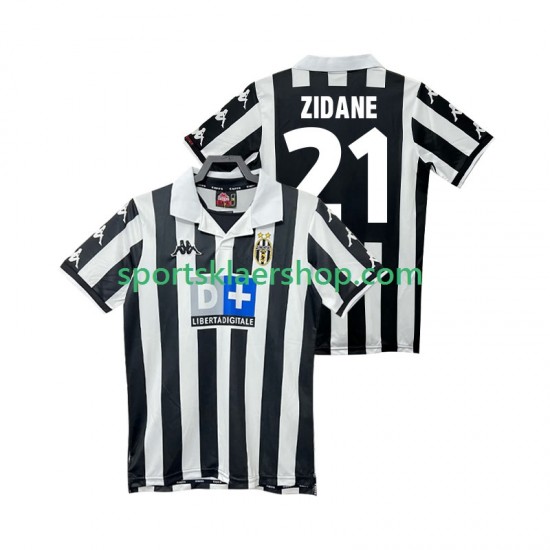 Juventus drakt ZIDANE 21 2000 Retro Hjemmetrøye Kort erm 1999 , Herre