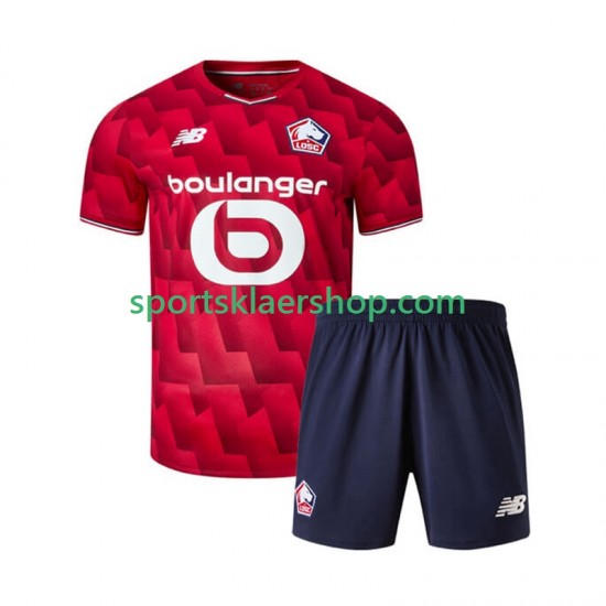 LOSC Lille drakt Hjemmetrøye Kort erm 2025-2026 , Barnesett