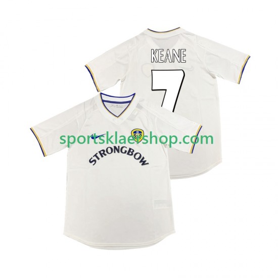 Leeds United drakt KEANE 7 2000 2001 Retro Hjemmetrøye Kort erm , Herre