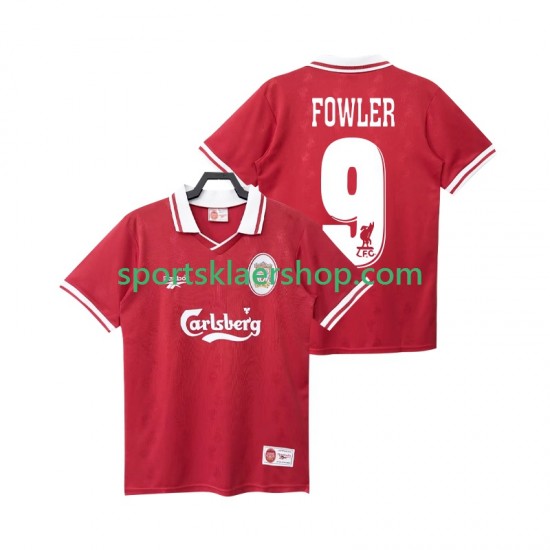 Liverpool drakt FOWLER 9 1996 1998 Retro Hjemmetrøye Kort erm , Herre