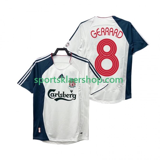 Liverpool drakt GERRARD 8 Retro Bortetrøye Kort erm 2006 2008 , Herre