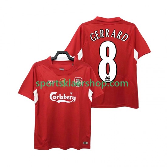 Liverpool drakt GERRARD 8 2005 Retro Hjemmetrøye Kort erm 2004 , Herre