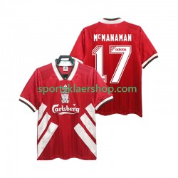 Liverpool drakt MCMANAMAN 17 1993 1995 Retro Hjemmetrøye Kort erm , Herre