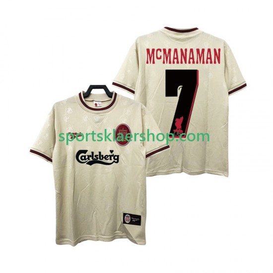 Liverpool drakt MCMANAMAN 7 1996 1997 Retro Bortetrøye Kort erm , Herre