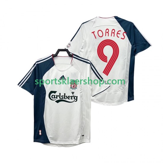 Liverpool drakt Torres 9 Retro Bortetrøye Kort erm 2006 2008 , Herre