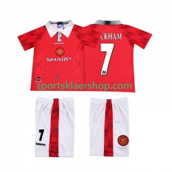 Manchester Utd drakt BECKHAM 7 1996 1997 Retro Hjemmetrøye Kort erm , Barnesett
