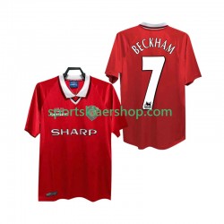 Manchester Utd drakt BECKHAM 7 2000 Retro Hjemmetrøye Kort erm 1999 , Herre