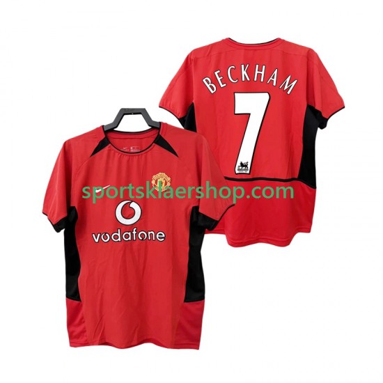 Manchester Utd drakt BECKHAM 7 2002 Retro Hjemmetrøye Kort erm 2004 , Herre