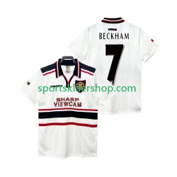 Manchester Utd drakt Beckham 7 1998 Retro Bortetrøye Kort erm 1999 , Herre