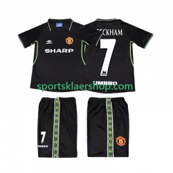 Manchester Utd drakt Beckham 7 1998 Retro Tredjetrøye Kort erm 1999 , Barnesett
