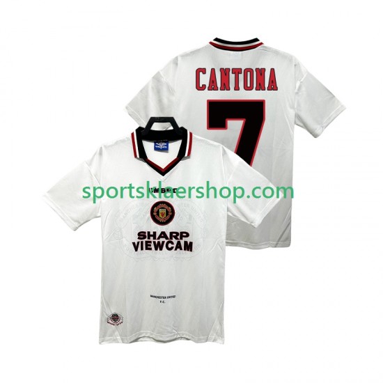 Manchester Utd drakt CANTONA 7 1996 1997 Retro Bortetrøye Kort erm , Herre
