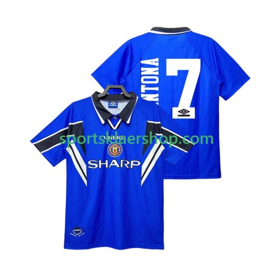 Manchester Utd drakt CANTONA 7 1996 1998 Retro Tredjetrøye Kort erm , Herre