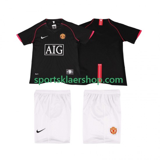Manchester Utd drakt 2007 Retro Bortetrøye Kort erm 2008 , Barnesett