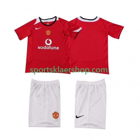 Manchester Utd drakt 2005 Retro Hjemmetrøye Kort erm 2006 , Barnesett