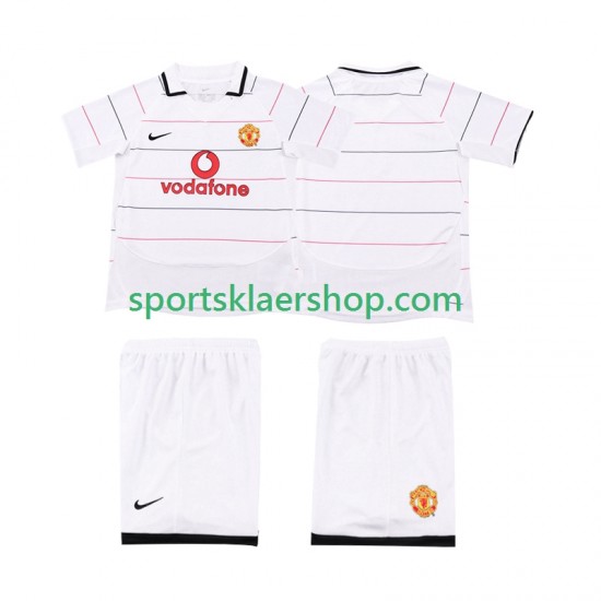 Manchester Utd drakt 2003 Retro Tredjetrøye Kort erm 2006 , Barnesett