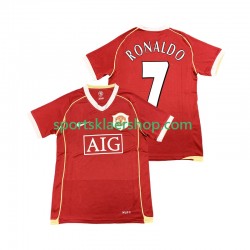 Manchester Utd drakt Cristiano Ronaldo 7 2007 Retro Hjemmetrøye Kort erm 2006 , Herre