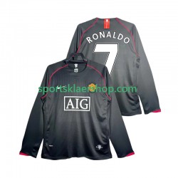 Manchester Utd drakt Critstiano Ronaldo 7 2007 Retro Bortetrøye Lang erm 2008 , Herre