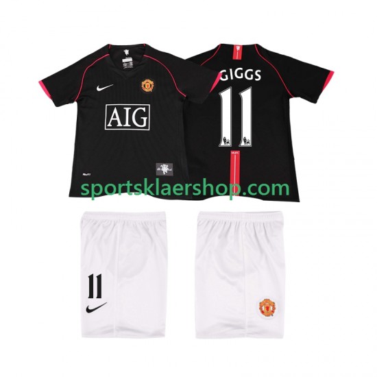 Manchester Utd drakt GIGGS 11 2007 Retro Bortetrøye Kort erm 2008 , Barnesett