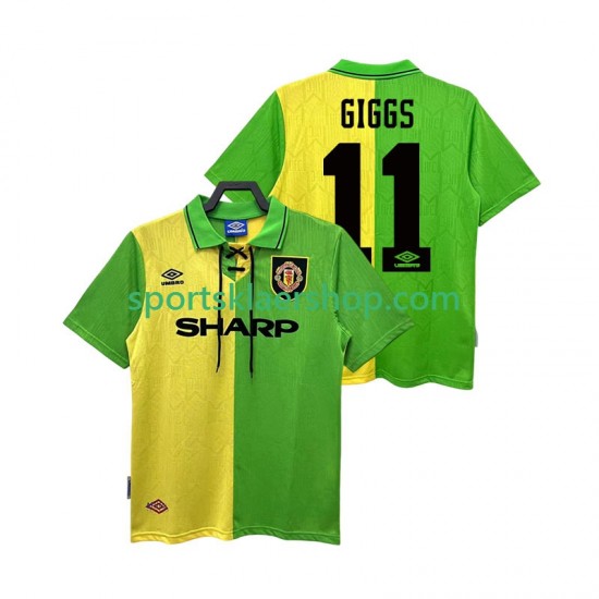 Manchester Utd drakt GIGGS 11 1992 Retro Bortetrøye Kort erm 1994 , Herre