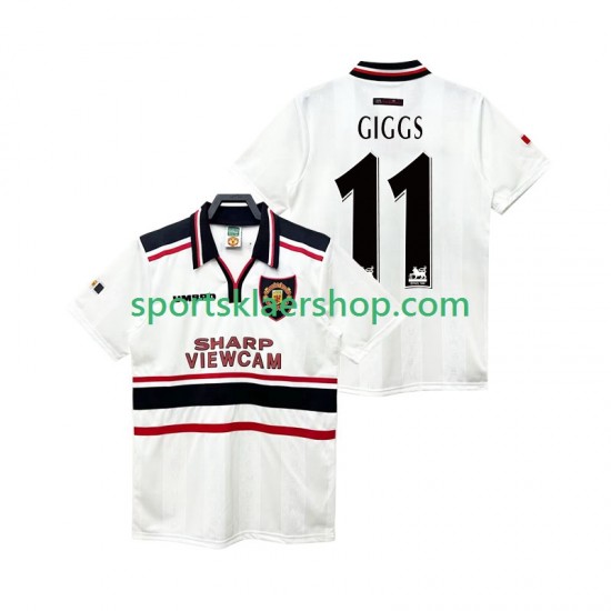 Manchester Utd drakt GIGGS 11 1998 Retro Bortetrøye Kort erm 1999 , Herre