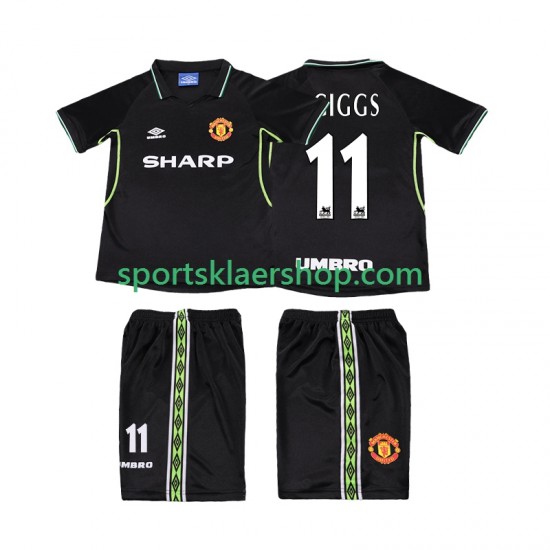 Manchester Utd drakt GIGGS 11 1998 Retro Tredjetrøye Kort erm 1999 , Barnesett