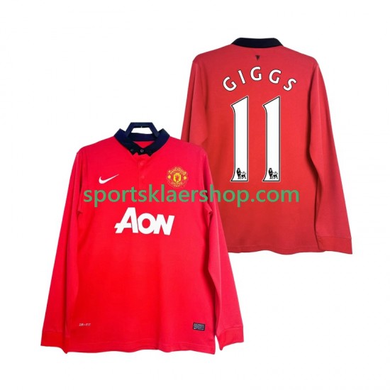 Manchester Utd drakt GIGGS 11 2013 2014 Retro Hjemmetrøye Lang erm , Herre
