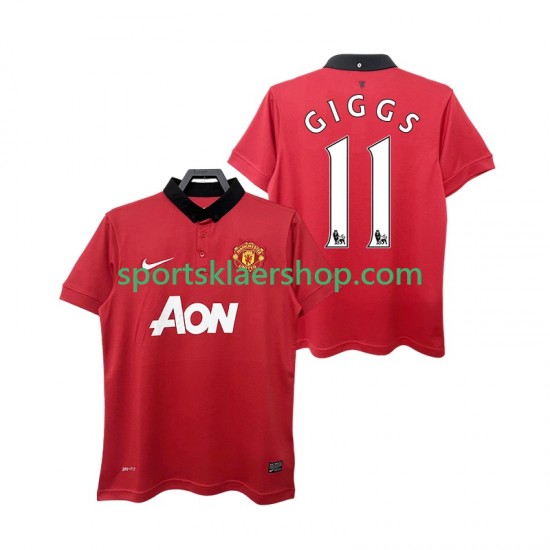Manchester Utd drakt GIGGS 11 2013 2014 Retro Hjemmetrøye Kort erm , Herre