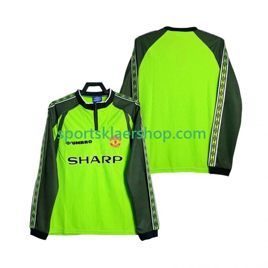 Manchester Utd drakt 1998 2000 Keeper Retro Hjemmetrøye Lang erm , Herre