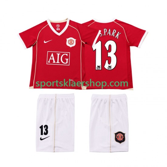 Manchester Utd drakt J.S.PARK 13 2007 Retro Hjemmetrøye Kort erm 2006 , Barnesett