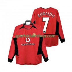 Manchester Utd drakt RONALDO 7 2002 Retro Hjemmetrøye Lang erm 2004 , Herre