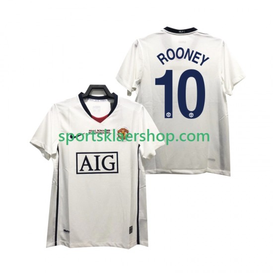 Manchester Utd drakt ROONEY 10 Champions League 2009 Retro Bortetrøye Kort erm 2008 , Herre