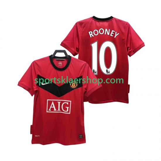Manchester Utd drakt ROONEY 10 2009 Retro Hjemmetrøye Kort erm 2010 , Herre
