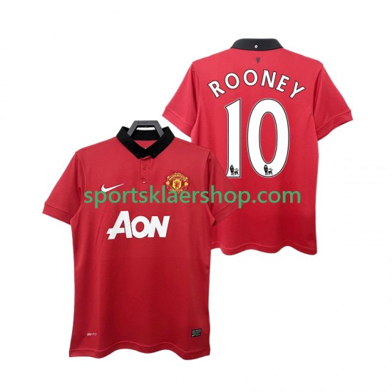 Manchester Utd drakt ROONEY 10 2013 2014 Retro Hjemmetrøye Kort erm , Herre