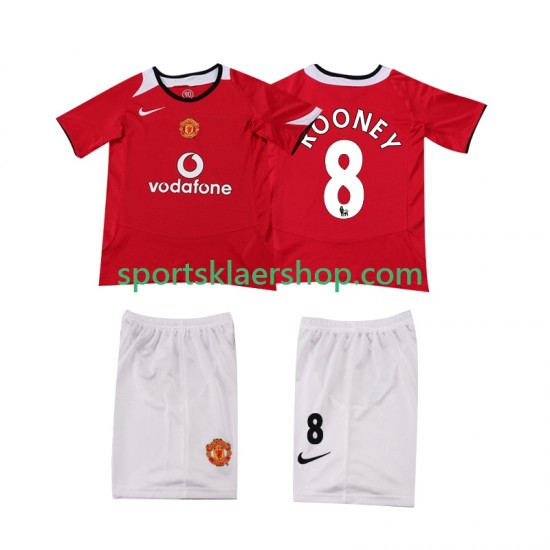 Manchester Utd drakt ROONEY 8 2005 Retro Hjemmetrøye Kort erm 2006 , Barnesett
