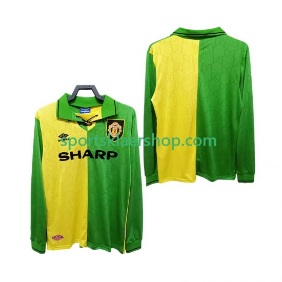 Manchester Utd drakt 1992 Retro Bortetrøye Lang erm 1994 , Herre