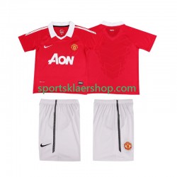 Manchester Utd drakt Retro Hjemmetrøye Kort erm 2010 2011 , Barnesett