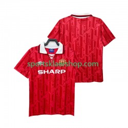 Manchester Utd drakt 1992 Retro Hjemmetrøye Kort erm 1994 , Herre
