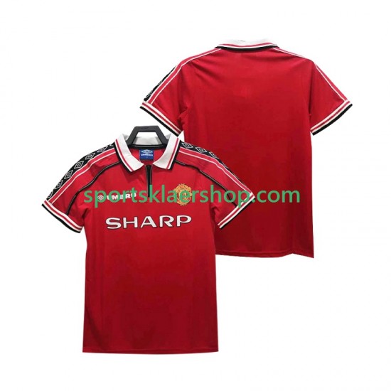 Manchester Utd drakt 1998 Retro Hjemmetrøye Kort erm 1999 , Herre