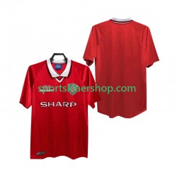 Manchester Utd drakt 2000 Retro Hjemmetrøye Kort erm 1999 , Herre